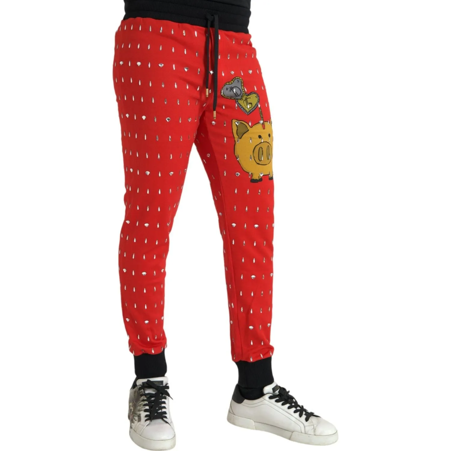 Dolce & Gabbana Red Year Of The Pig Jogger Sweatpants Pants