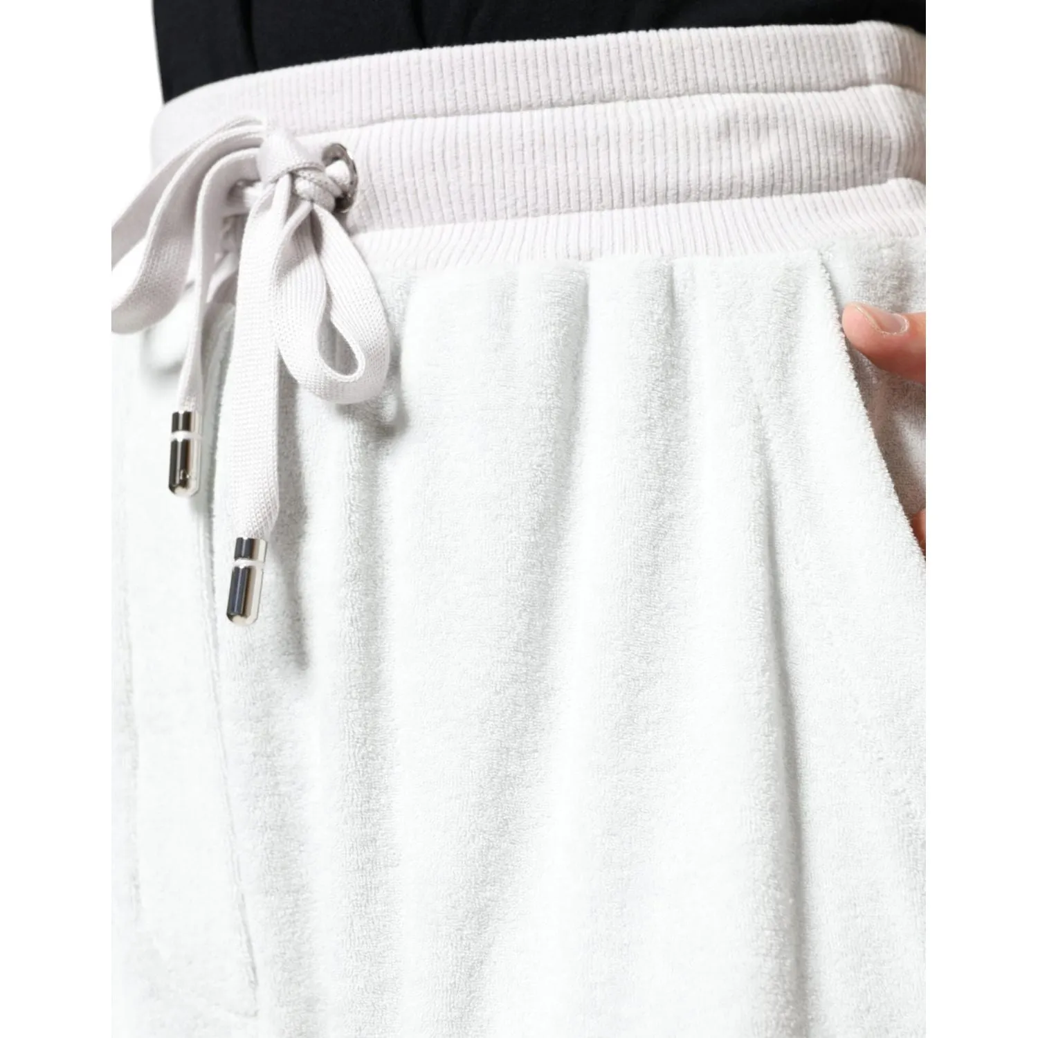 Dolce & Gabbana White Nylon Jogger Sweatpants Pants