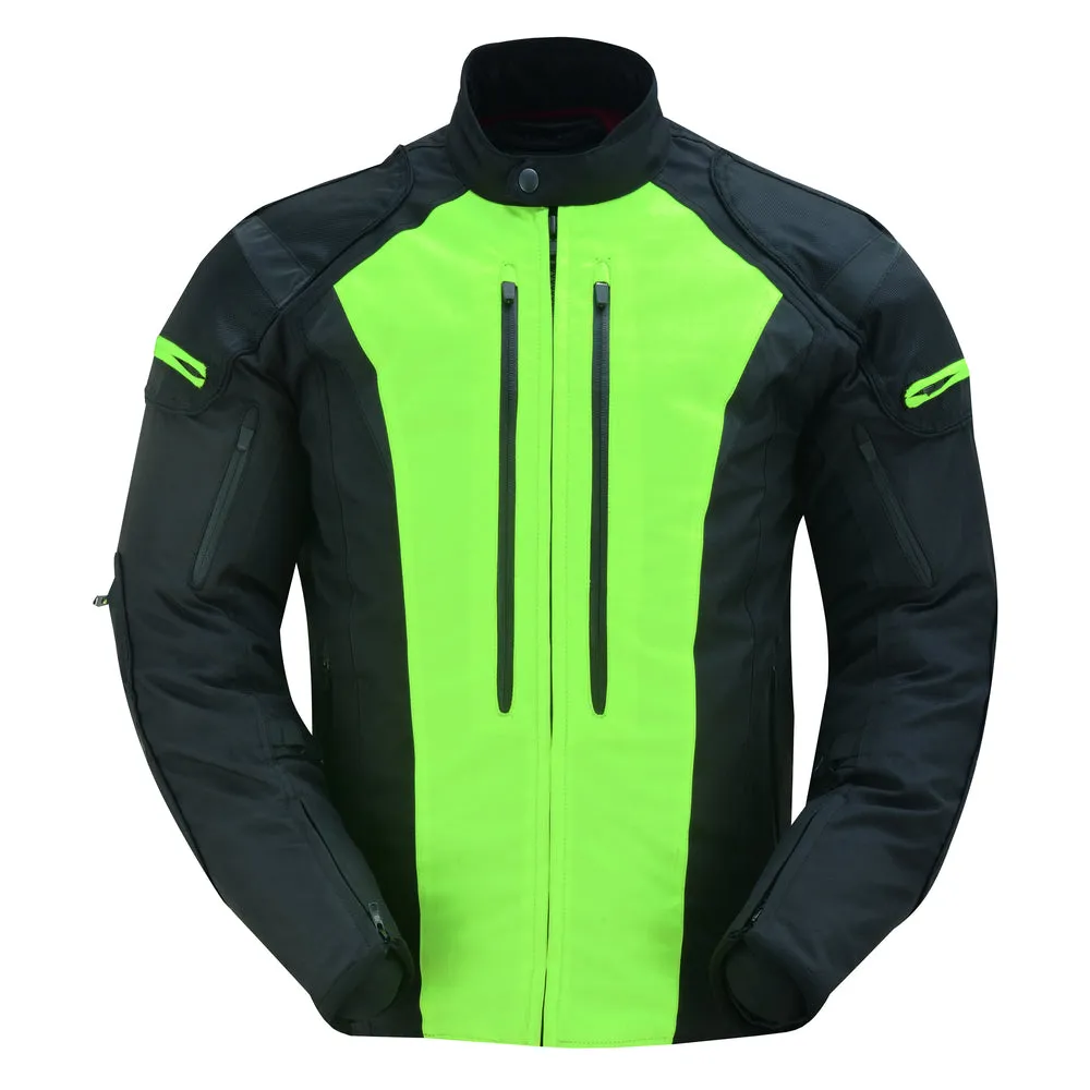 DS4631 Men's Hi-Viz Micro Mesh All Season Motorcycle Jacket