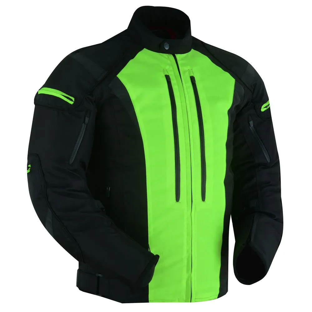 DS4631 Men's Hi-Viz Micro Mesh All Season Motorcycle Jacket