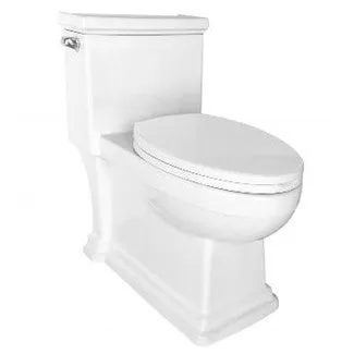 Elongated One-Piece Toilet 1.28 GPF Siphonic Flush in White