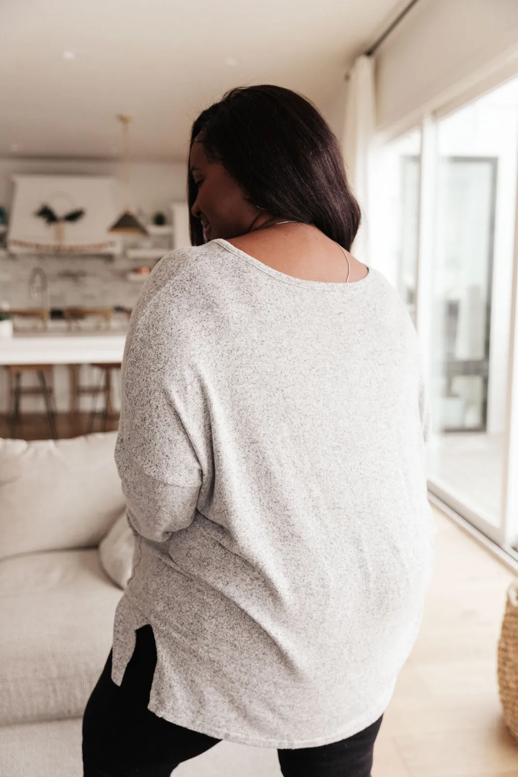 Emi Pocket Sweater In Gray