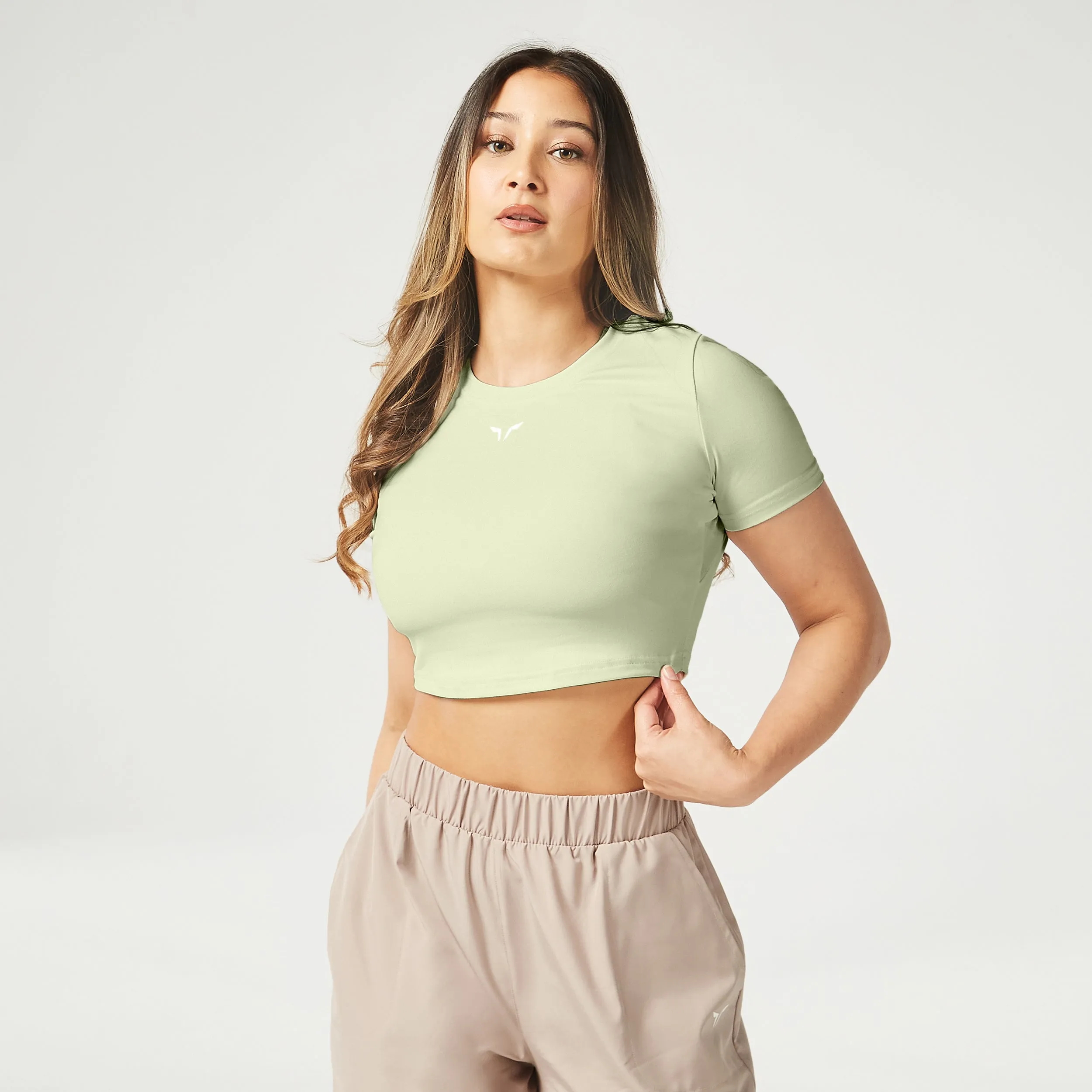 Essential Cropped Tee - Desert Sage