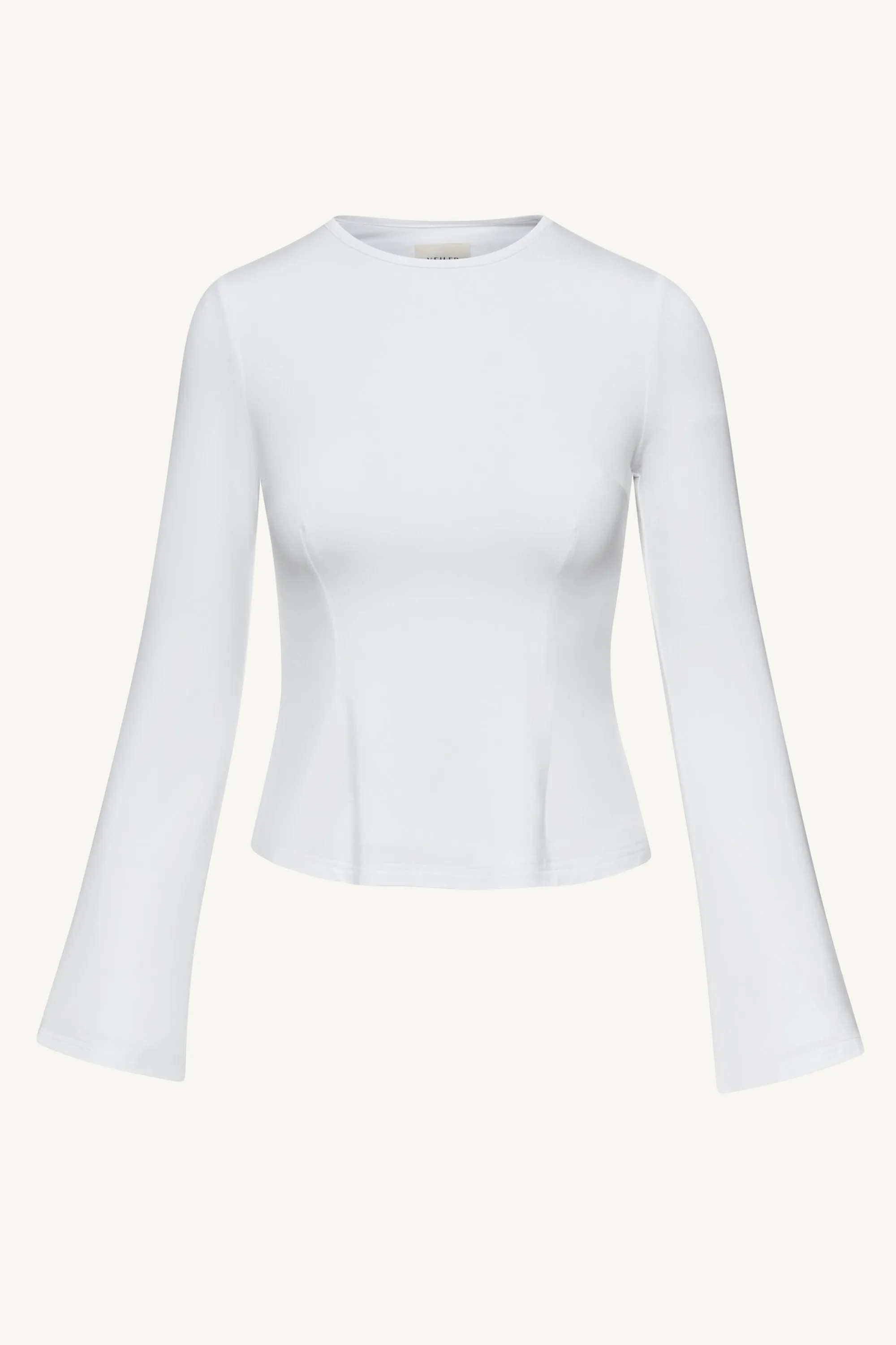 Essential Jersey Flare Sleeve Top - White