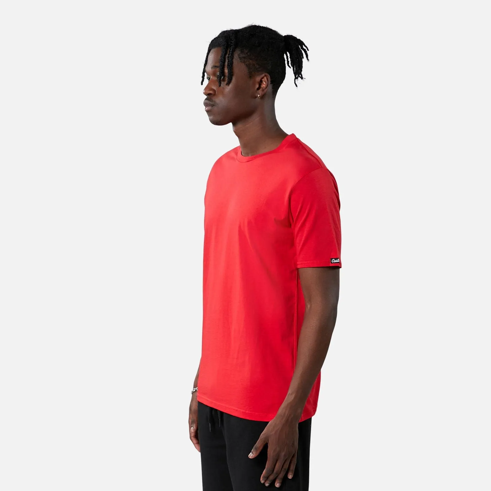 Essential Split Hem Tee - Red