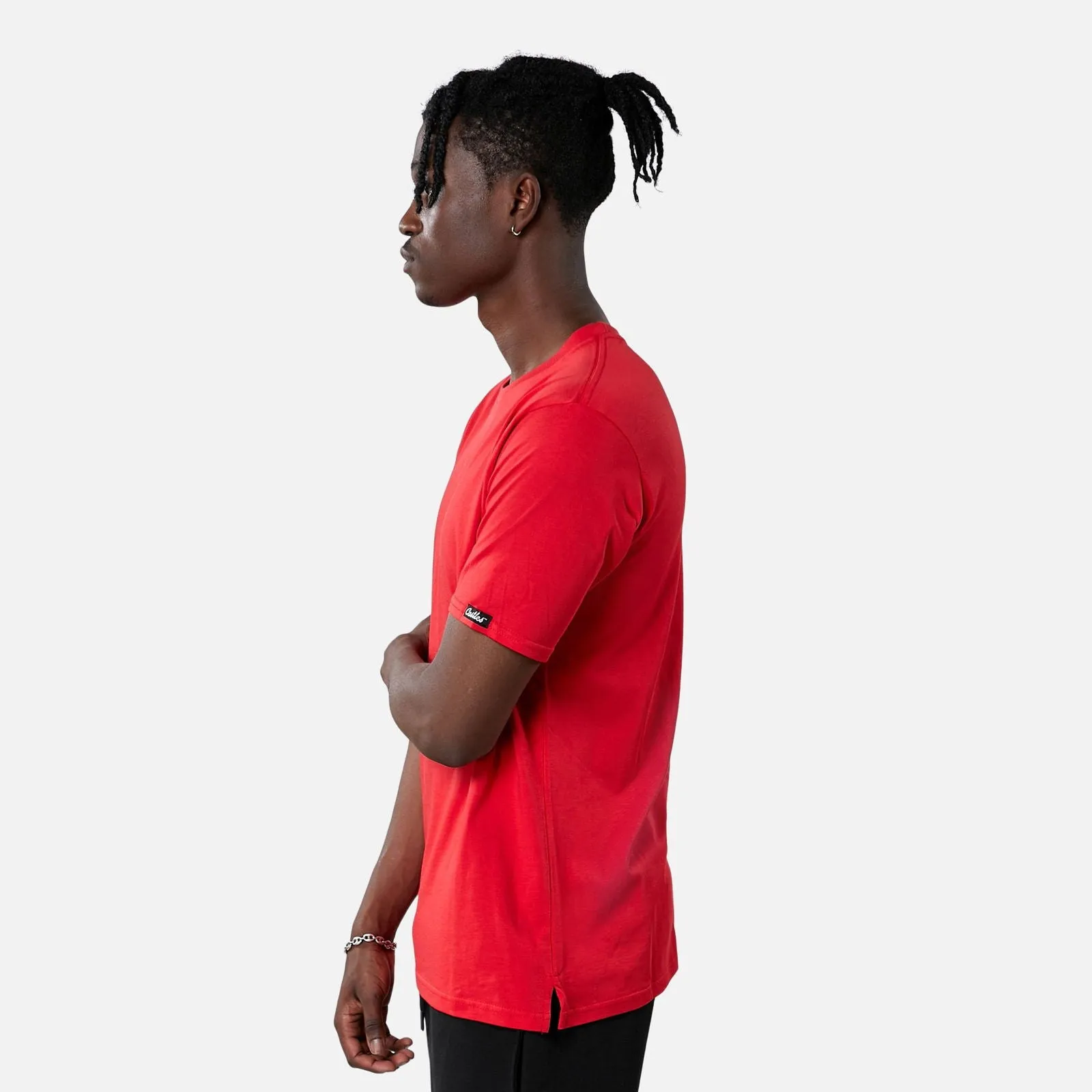 Essential Split Hem Tee - Red