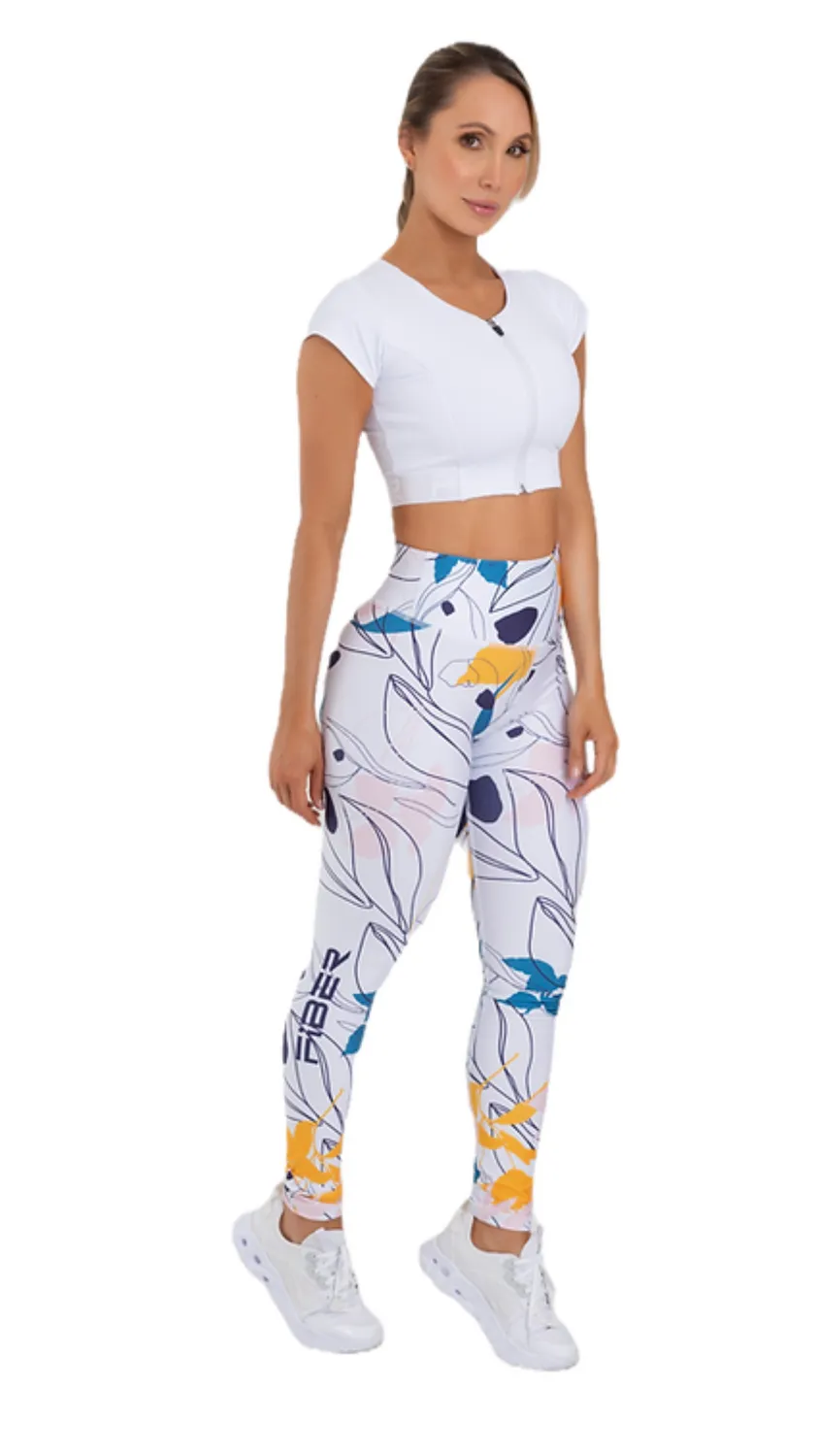 Fiber High-Waist Colombian Print Leggings