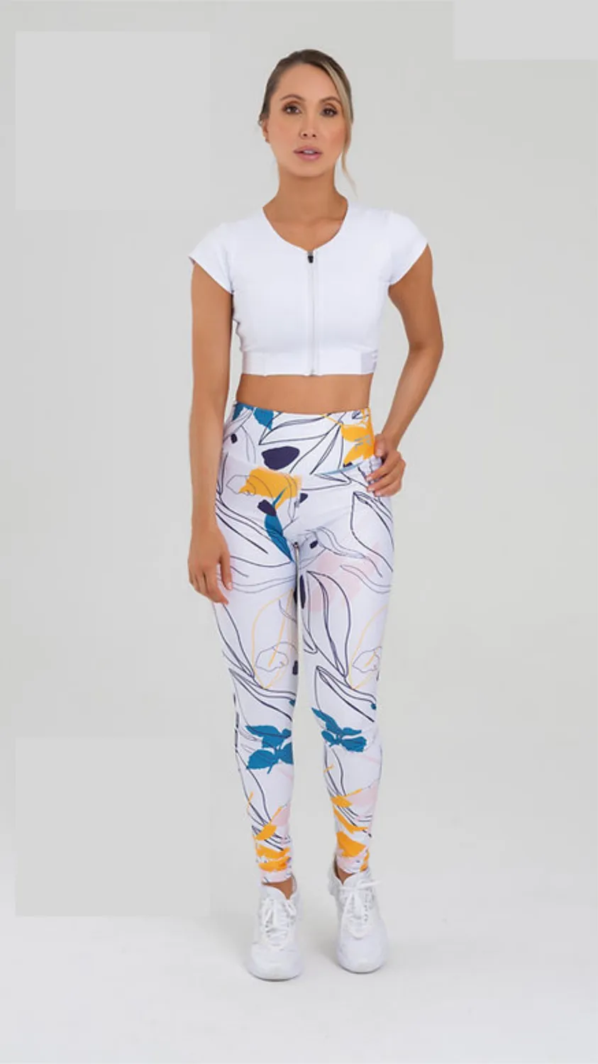 Fiber High-Waist Colombian Print Leggings