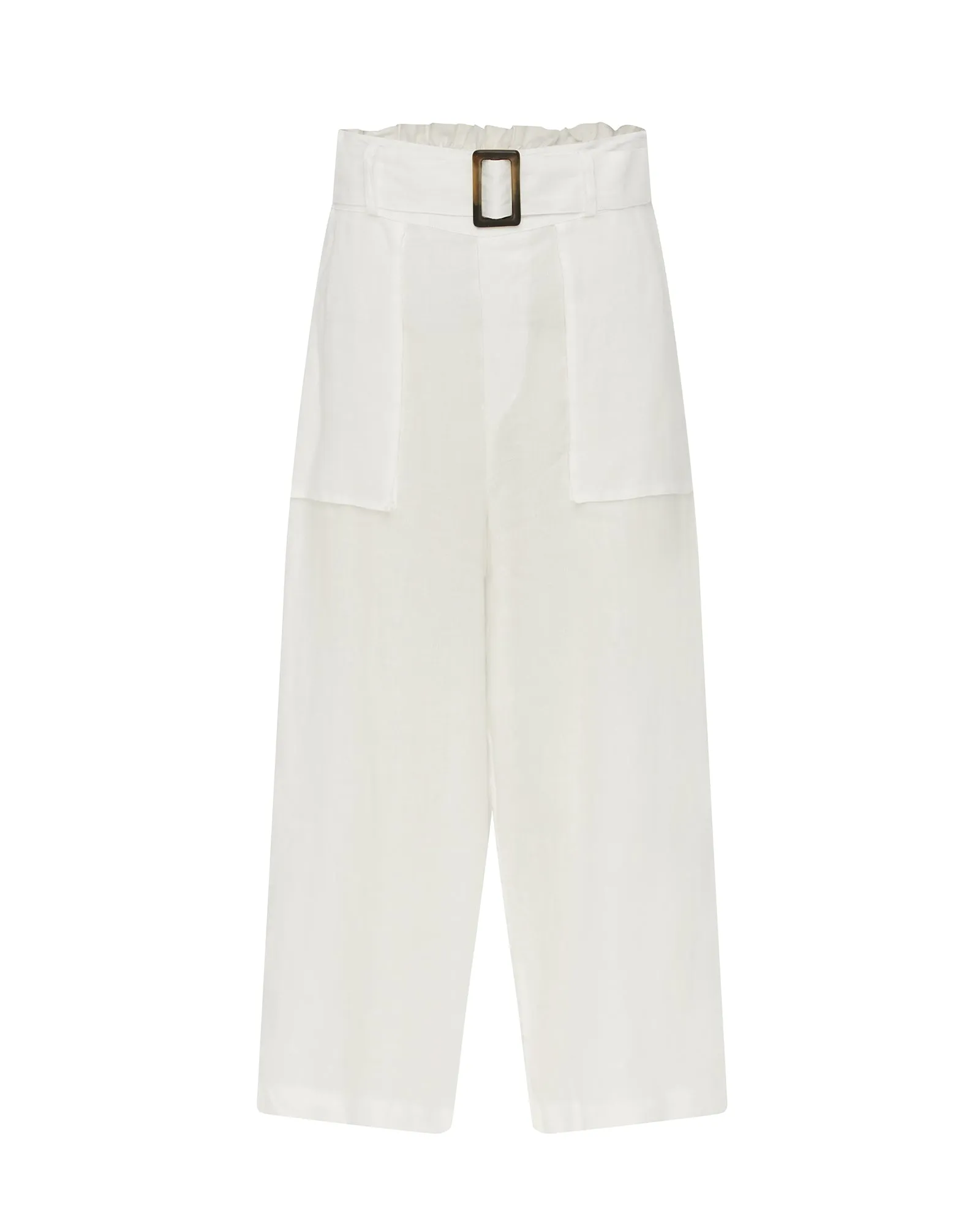 Gaia White Linen Culottes