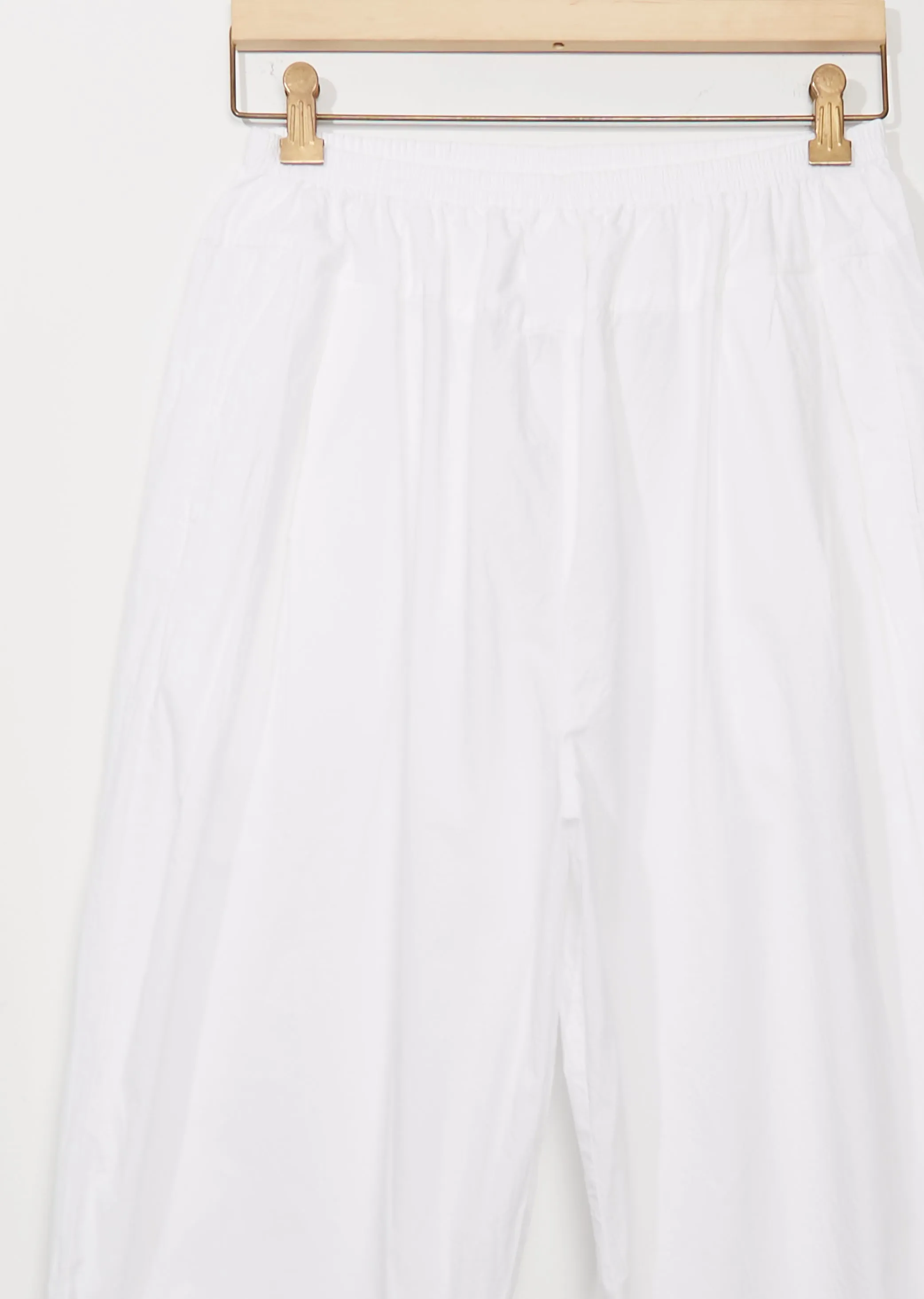 Gathered Cotton Culottes — White