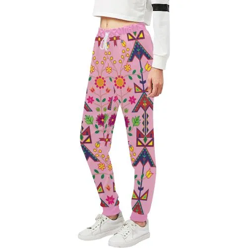 Geometric Floral Spring Sunset Women's Sweatpants