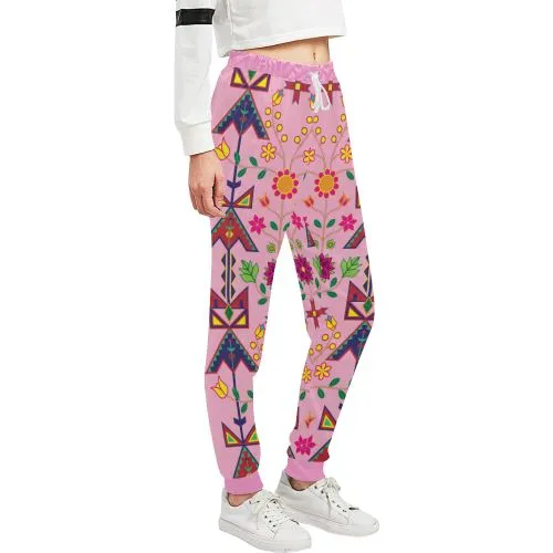 Geometric Floral Spring Sunset Women's Sweatpants