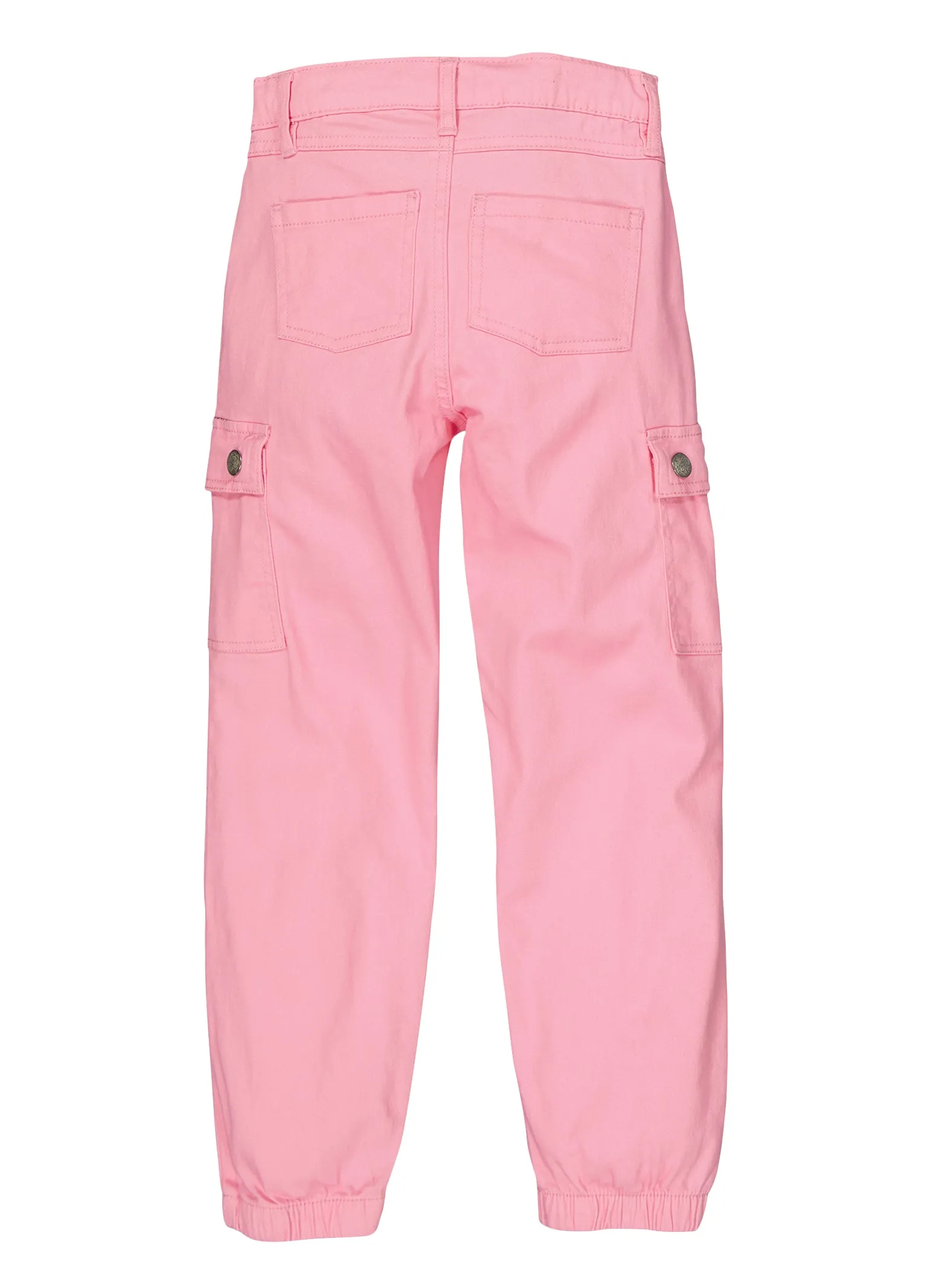 Girls Twill Cargo Pocket Joggers