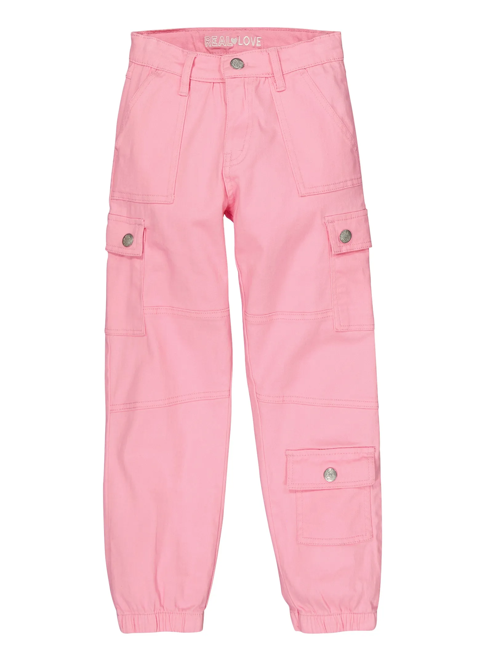 Girls Twill Cargo Pocket Joggers