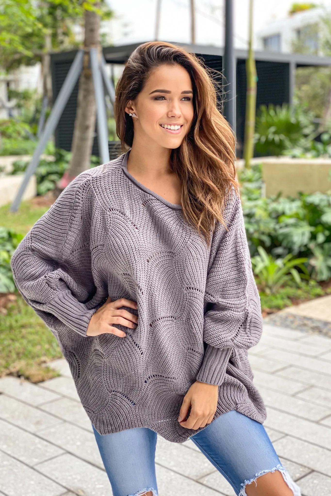 Gray Knit Sweater