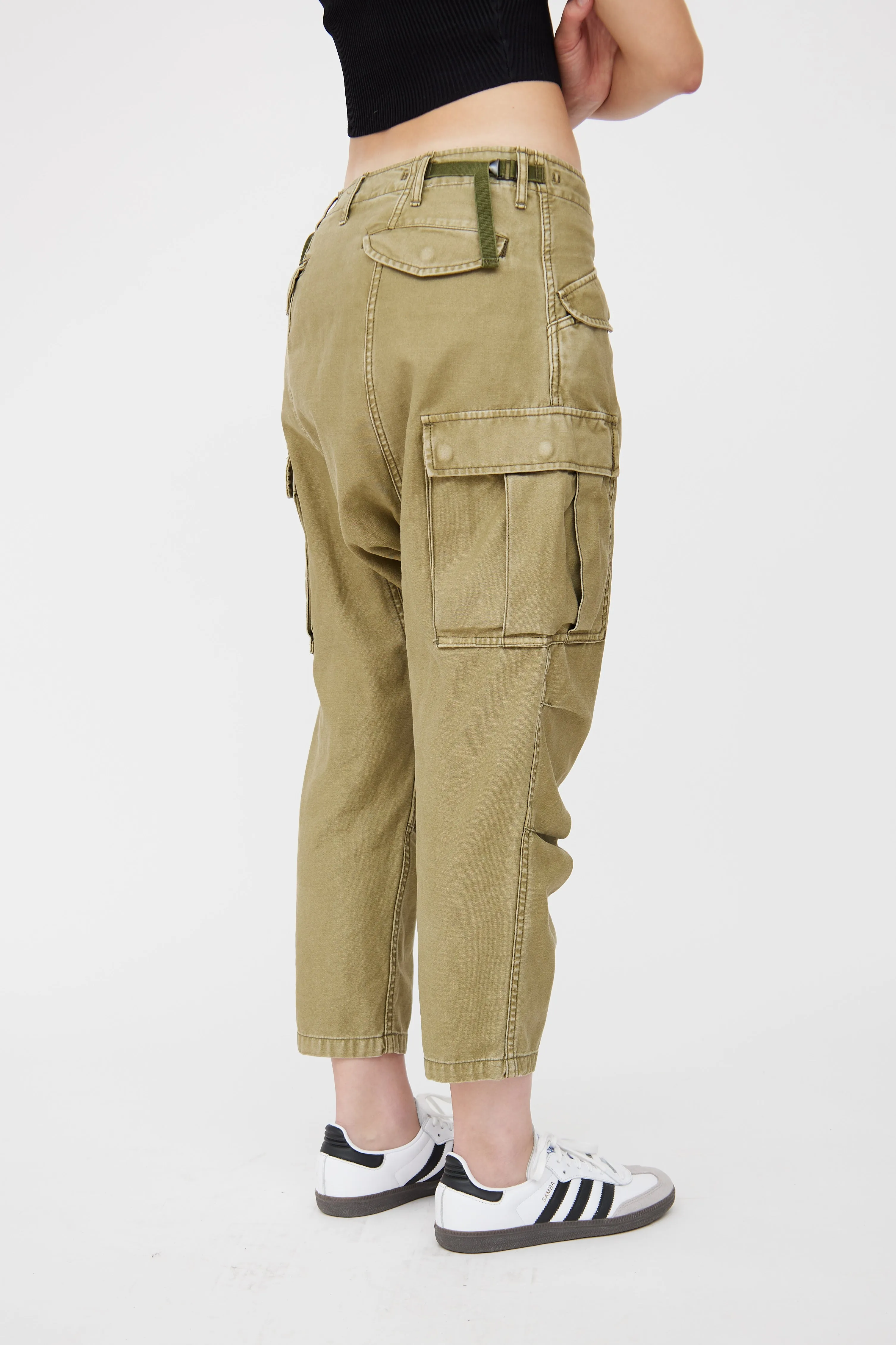 Green Cotton Tactical Cargo Pant