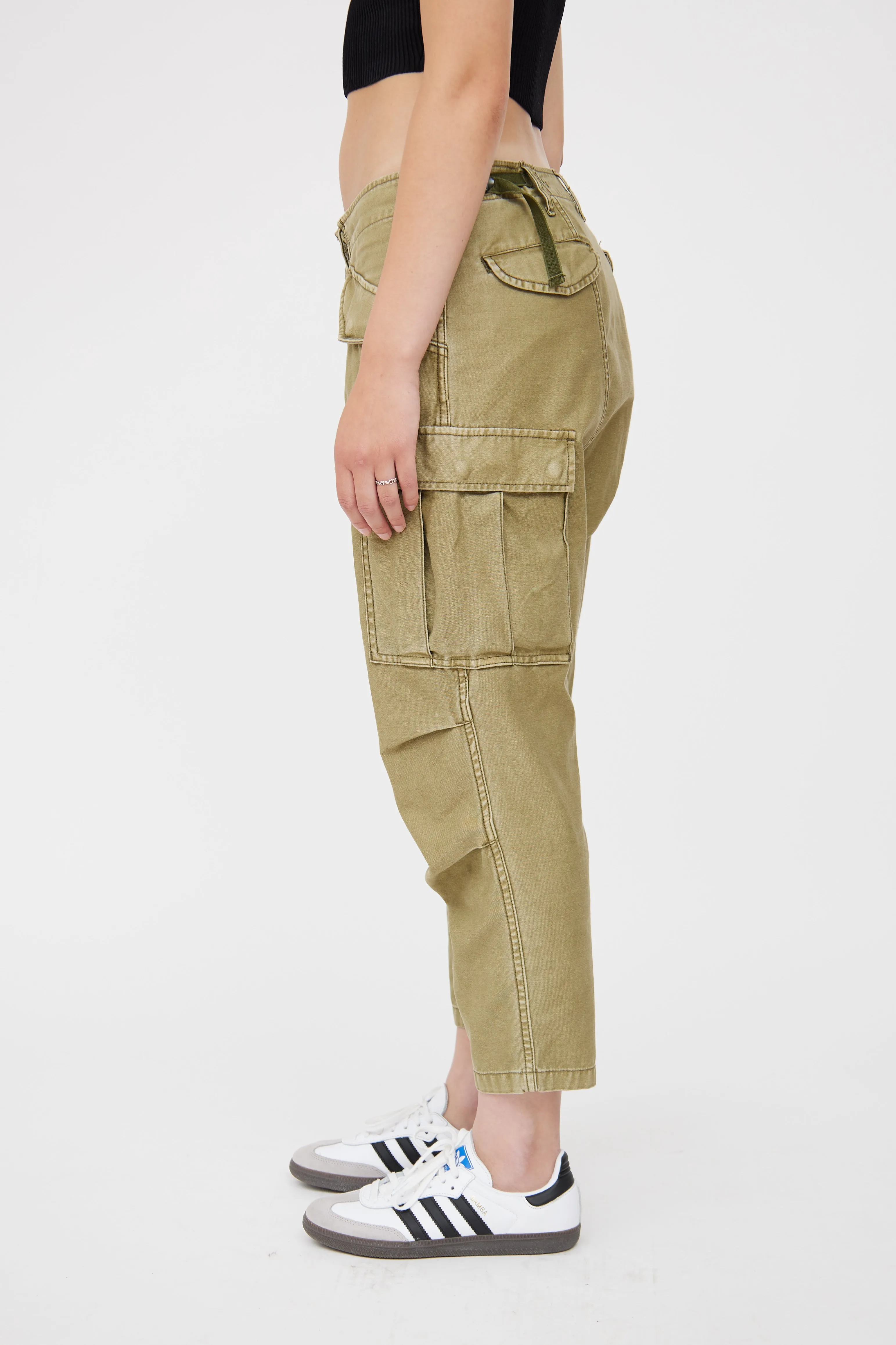 Green Cotton Tactical Cargo Pant