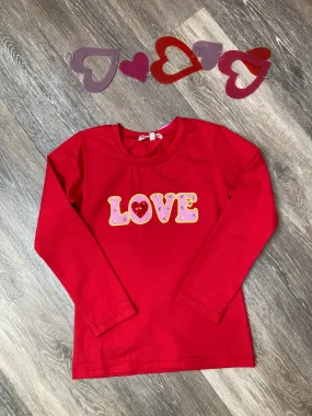 HAV Love Tee Red Long Sleeve