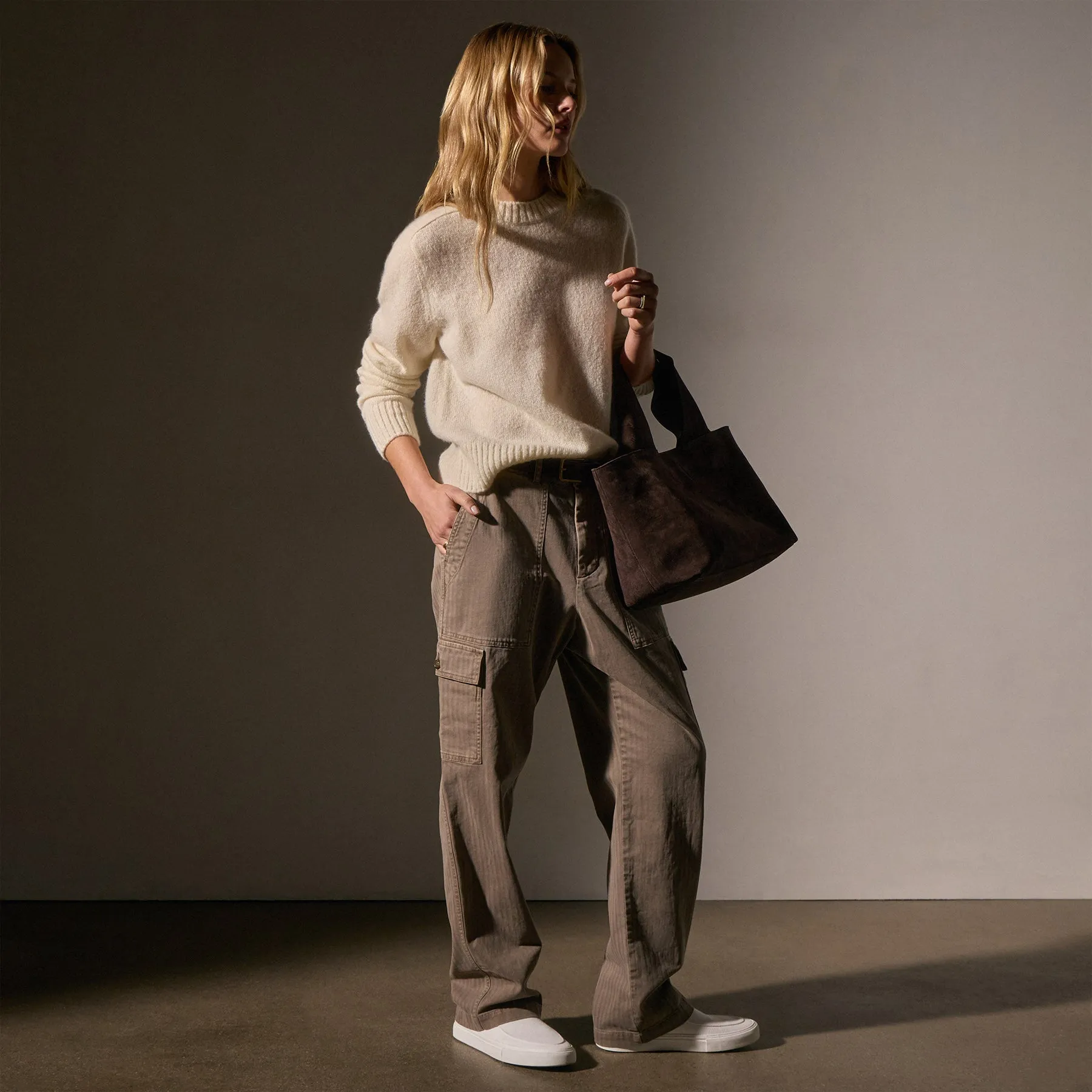 Herringbone Utility Pant - Coyote Pigment