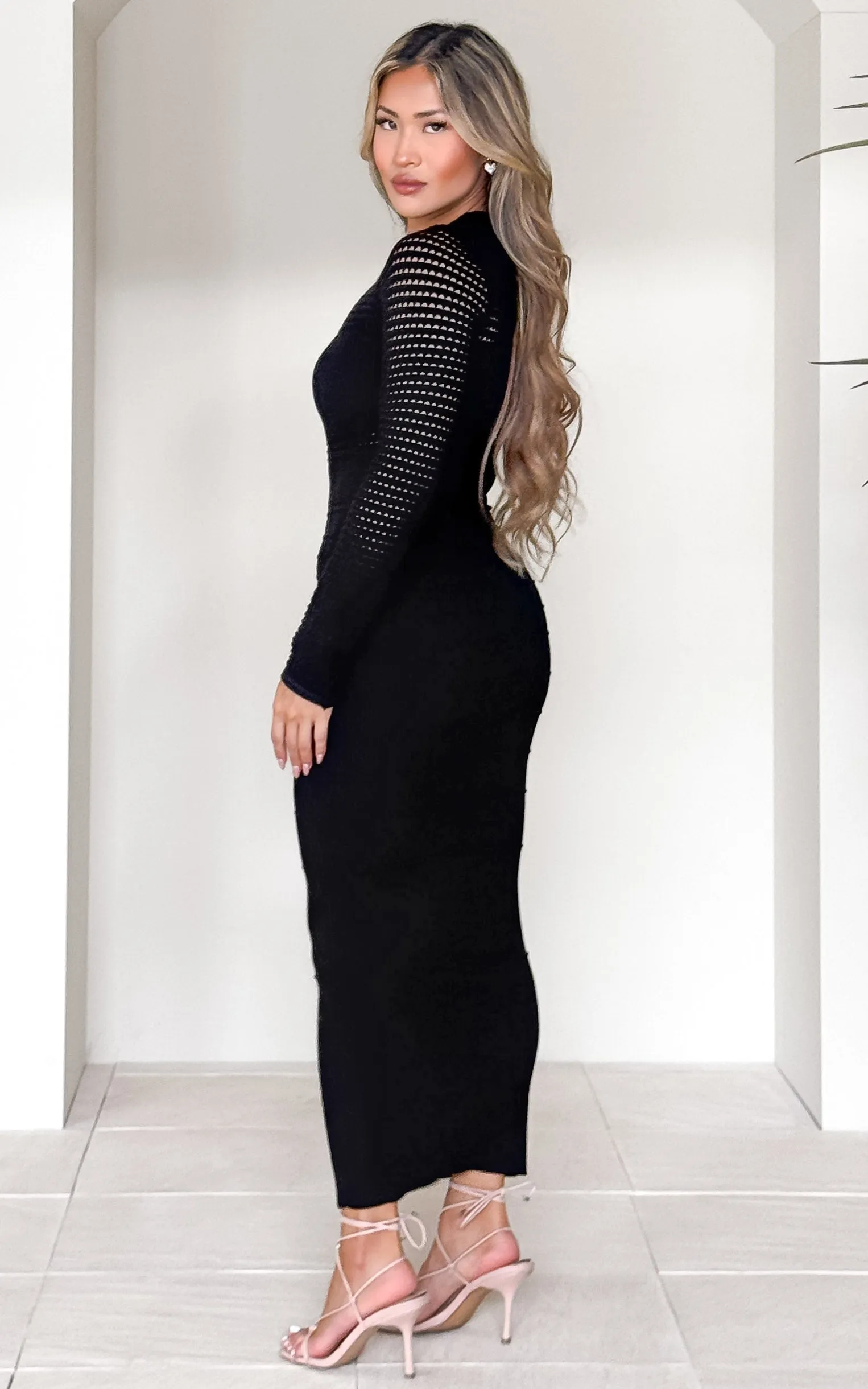 Hewitt Knit Maxi Dress - Black