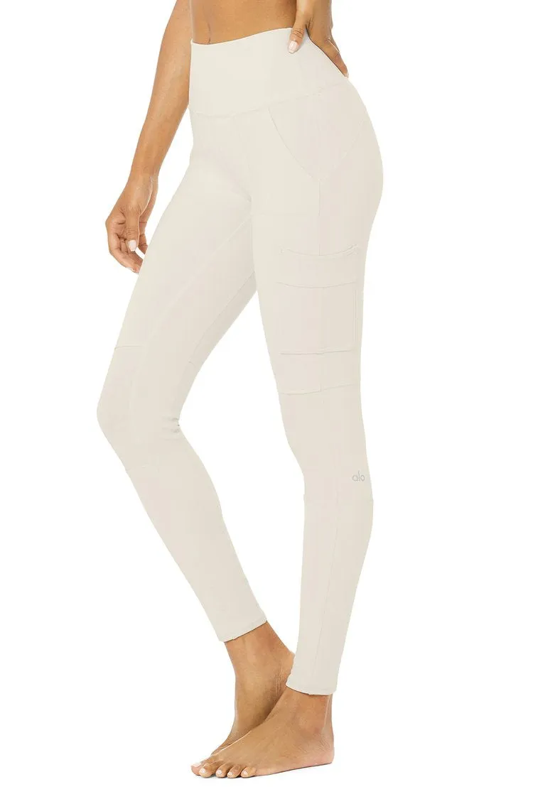 High-Waist Cargo Legging - Bone