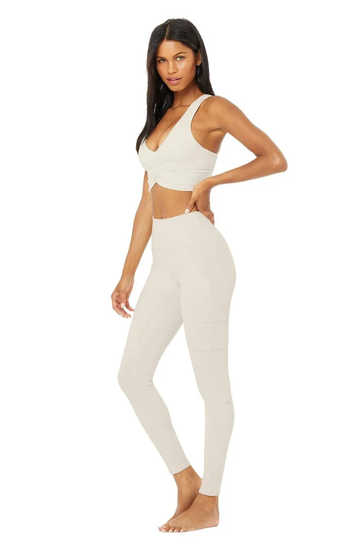 High-Waist Cargo Legging - Bone