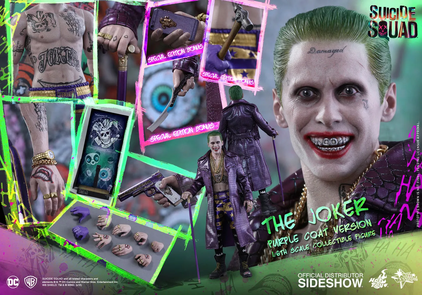 HOT TOYS SUICIDE SQUAD THE JOKER PURPLE COAT SPECIAL EDITION 1/6 SCALE - MMS382E