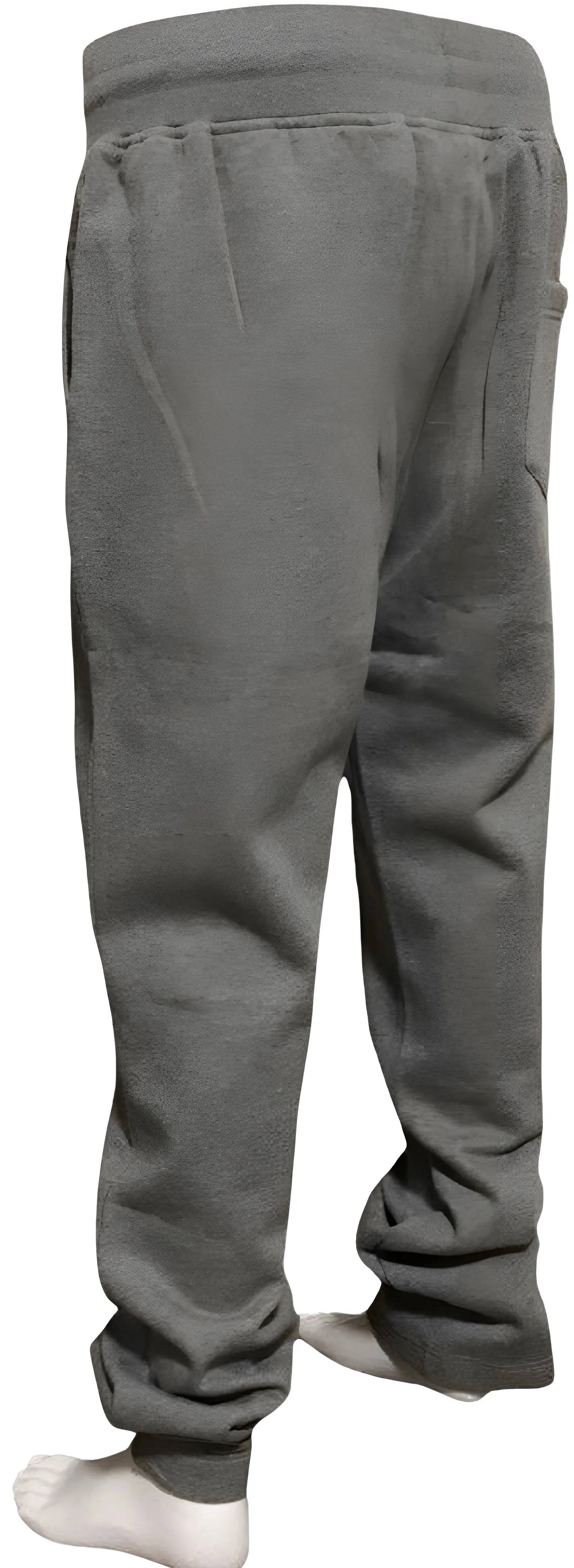 ^HUSTLE GANG^ (GREY) OPEN LEG SWEATPANTS