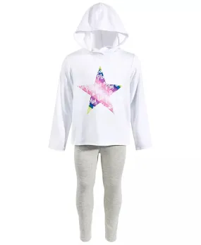 ID Ideology  2-Pc. Play Like A Boss Star Hooded Top & Leggings Set