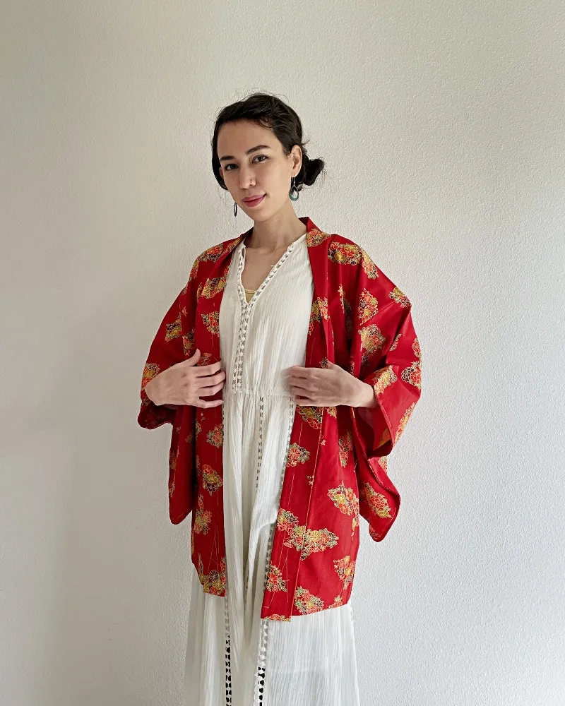 Japanese Flower Carnival Haori Kimono Jacket