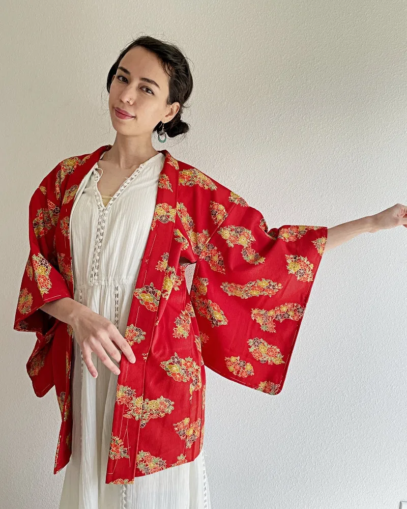 Japanese Flower Carnival Haori Kimono Jacket