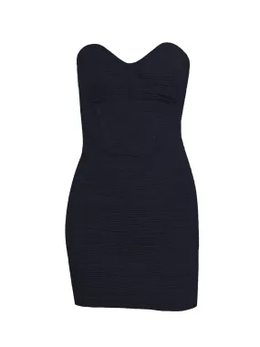 Jenia Strapless Bodycon Mini Dress in Black