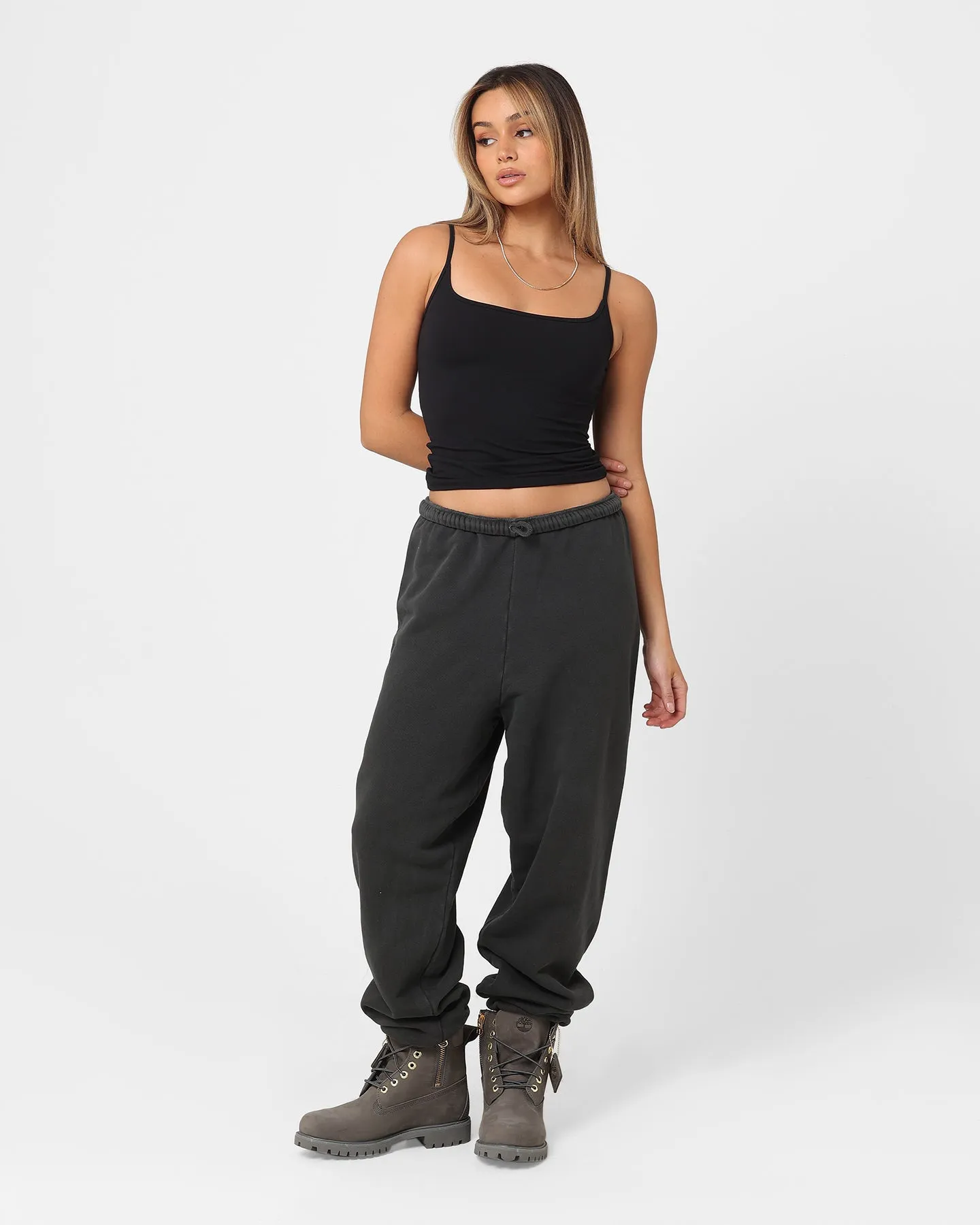 Joah Brown Women's Oversized Joggers Washed Black