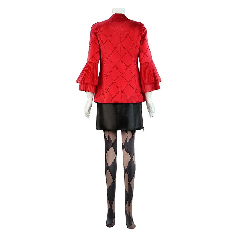 Joker: Folie à Deux (2024) Harley Quinn Women Red Suit Party Carnival Halloween Cosplay Costume