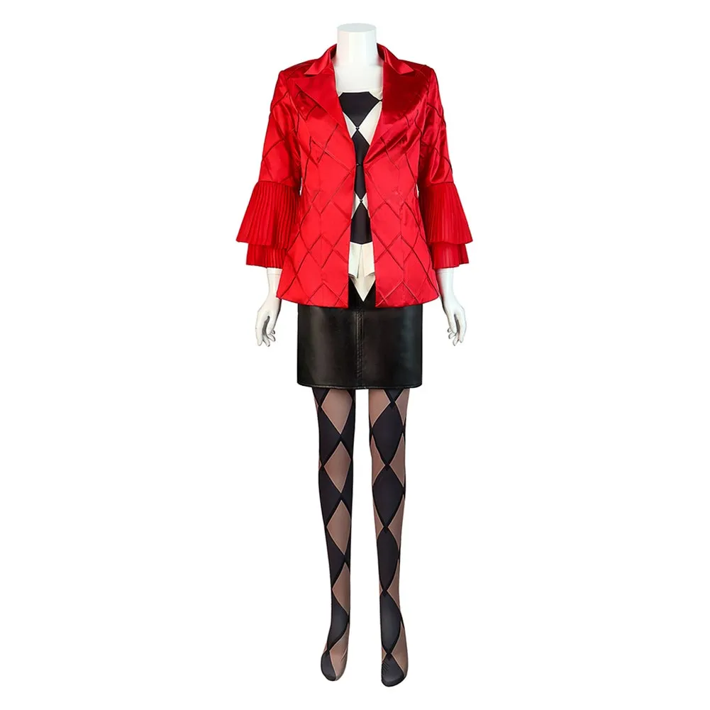 Joker: Folie à Deux (2024) Harley Quinn Women Red Suit Party Carnival Halloween Cosplay Costume