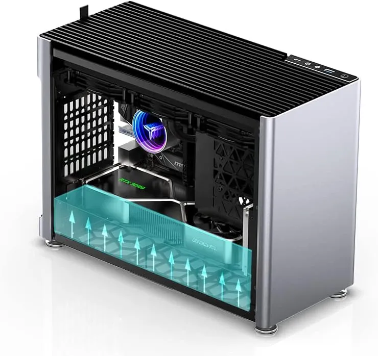 JONSBO Jonsplus i 100 Pro Tempered Glass 銀色(Sliver) ITX Case