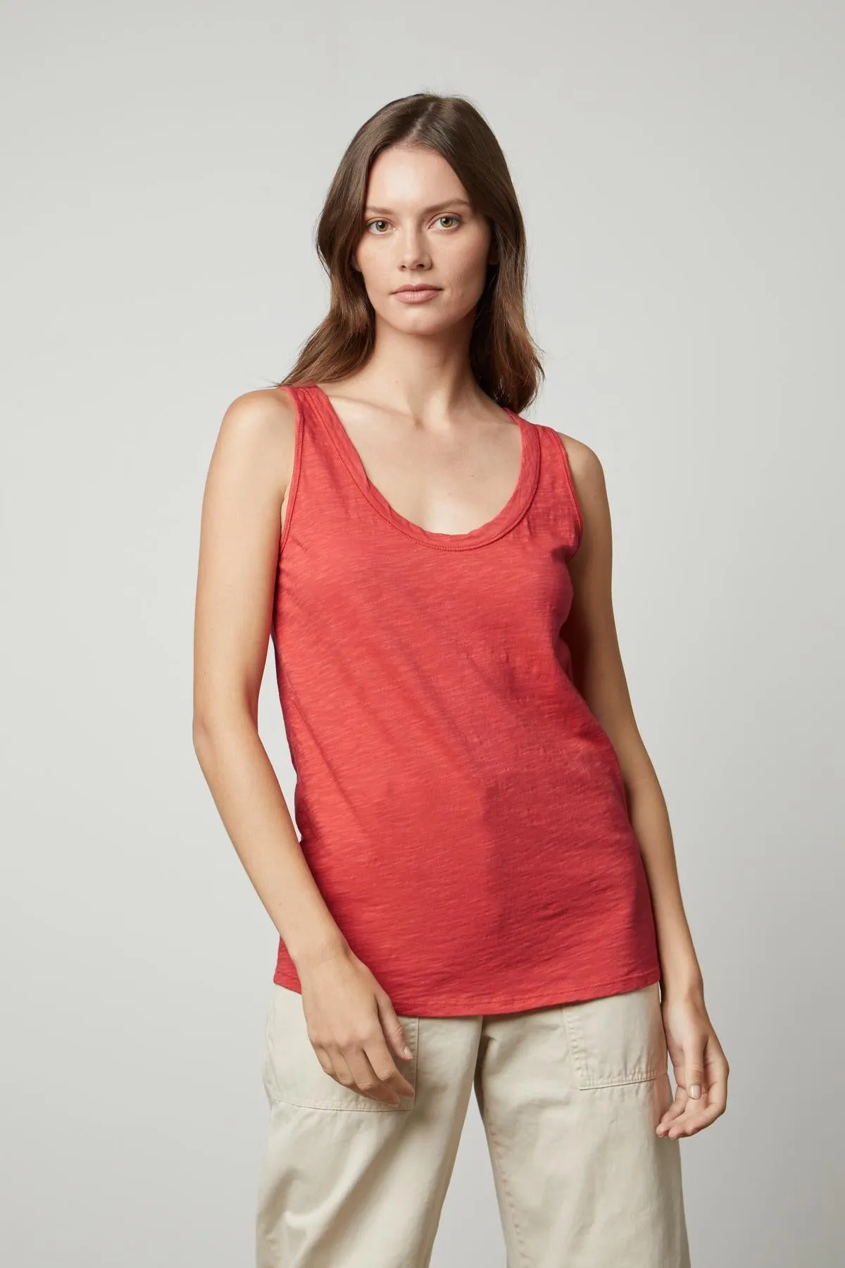 JOY ORIGINAL SLUB SCOOP NECK TANK