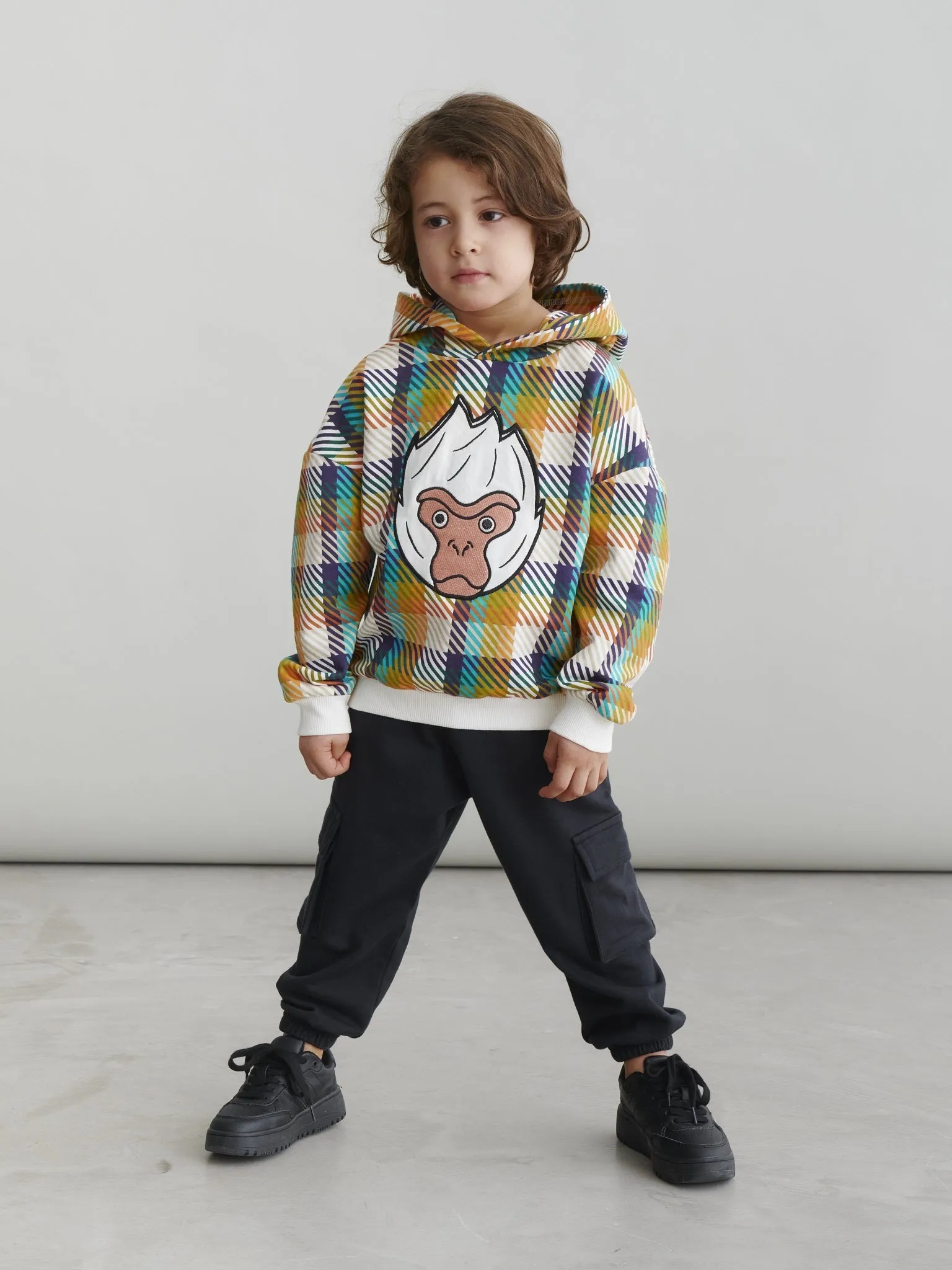 Kids' Cargo Sweatpants Black