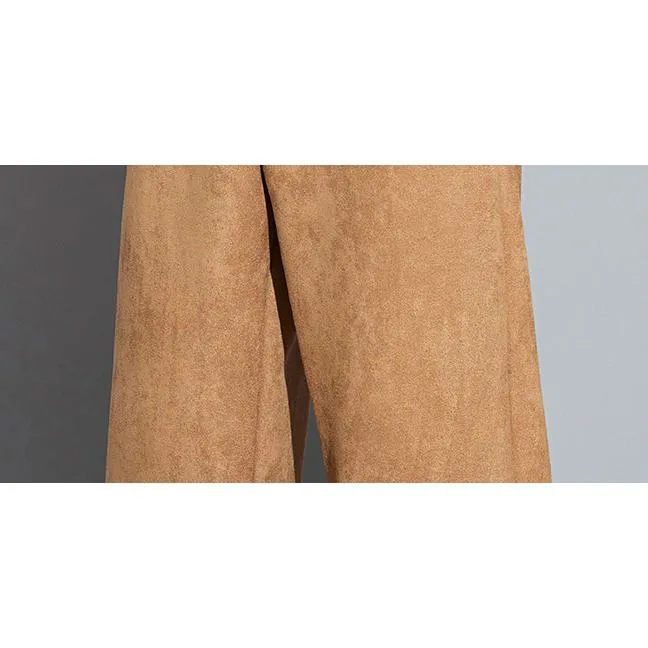 Knitted Straight Leg Suede Sports Versatile Sweatpant