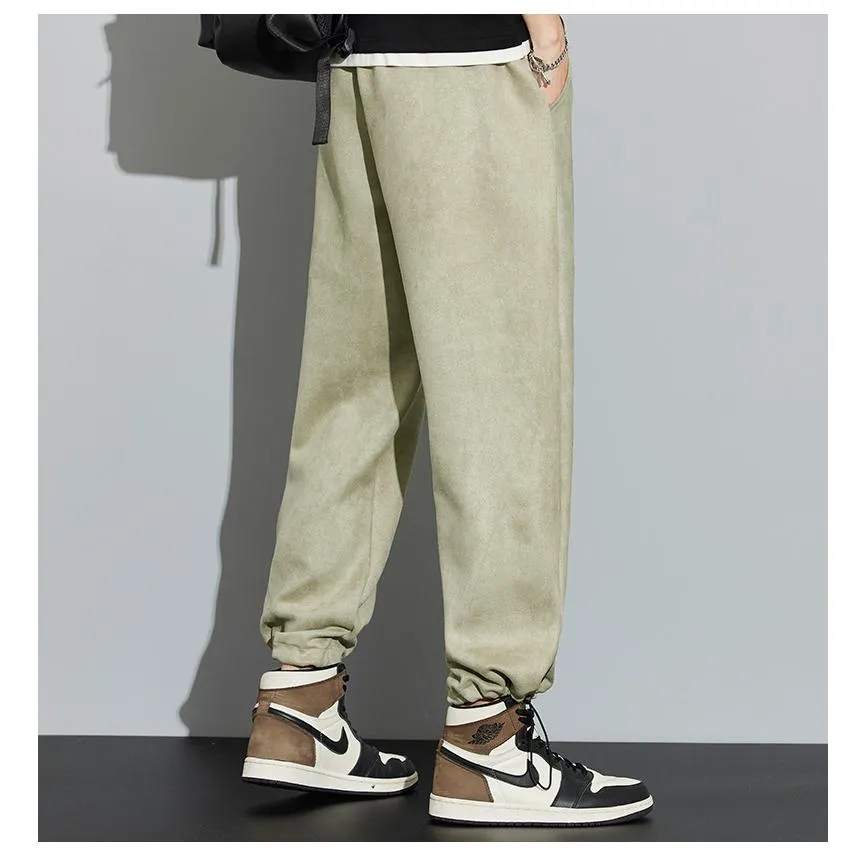 Knitted Straight Leg Suede Sports Versatile Sweatpant