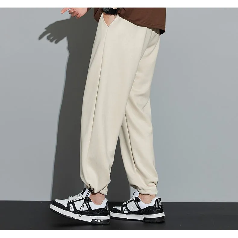 Knitted Straight Leg Suede Sports Versatile Sweatpant