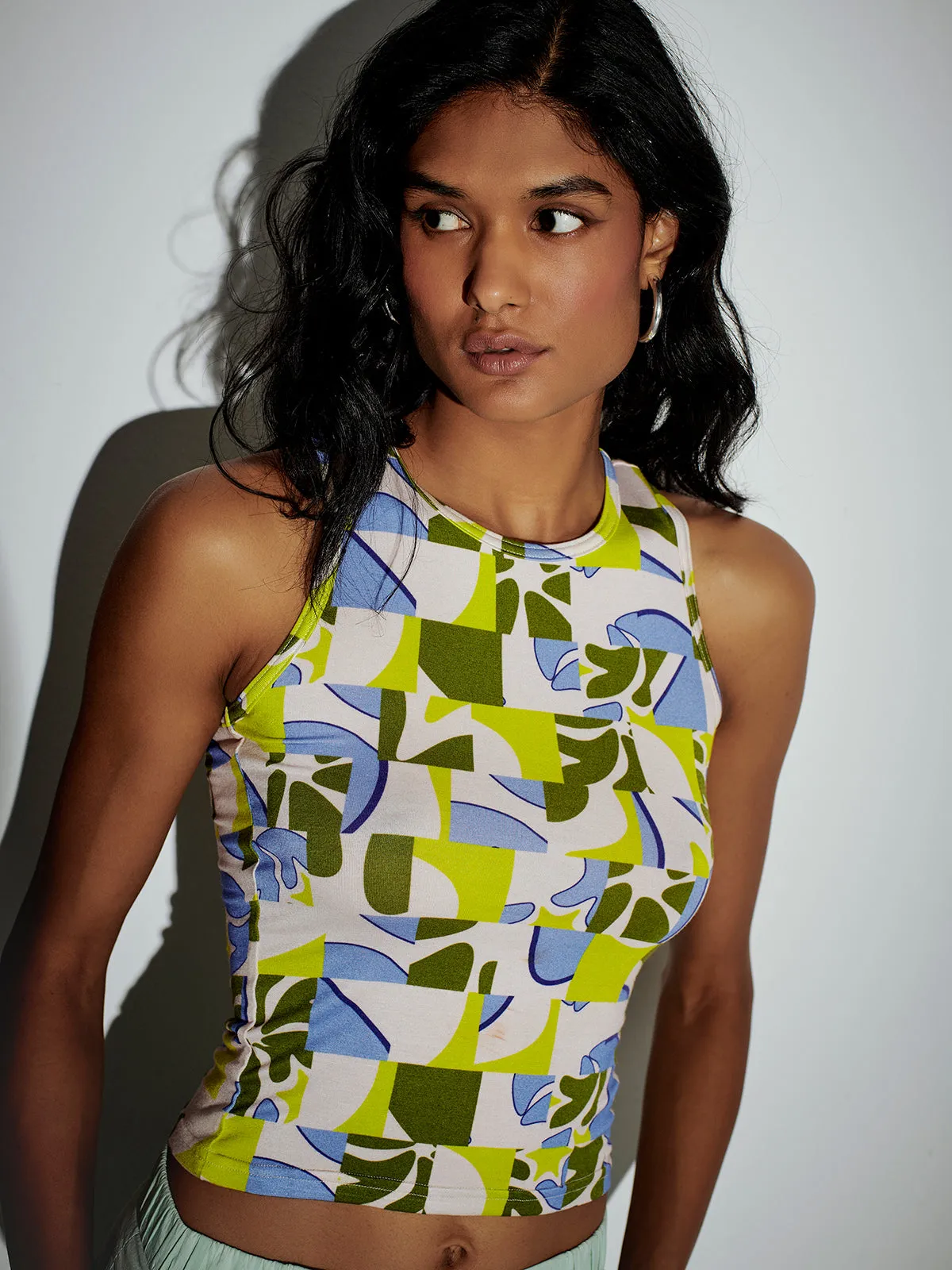 LEYA tank top - tile print