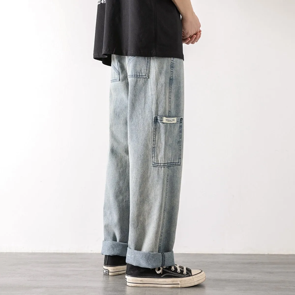 Loose Street Style Straight Cargo Pants