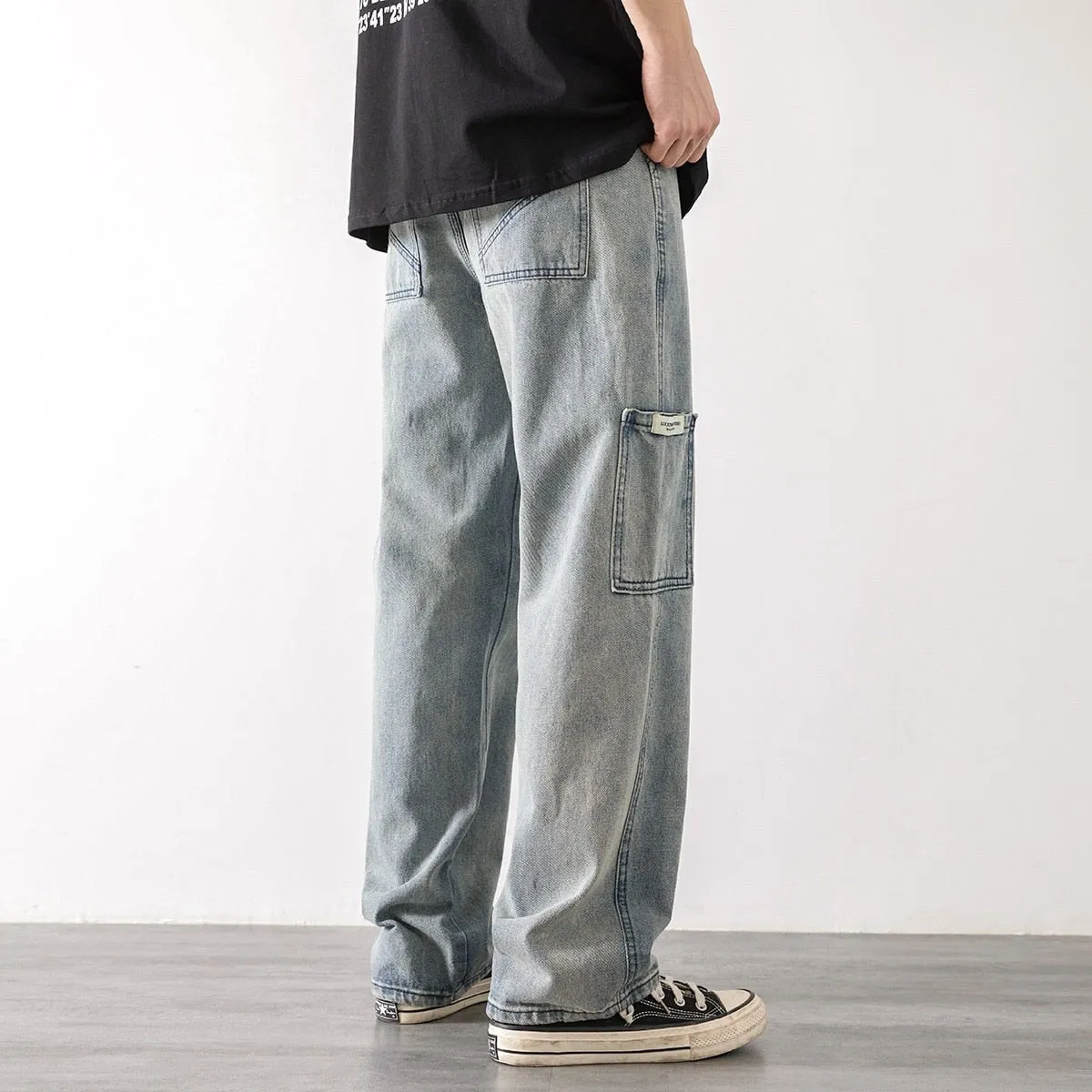 Loose Street Style Straight Cargo Pants