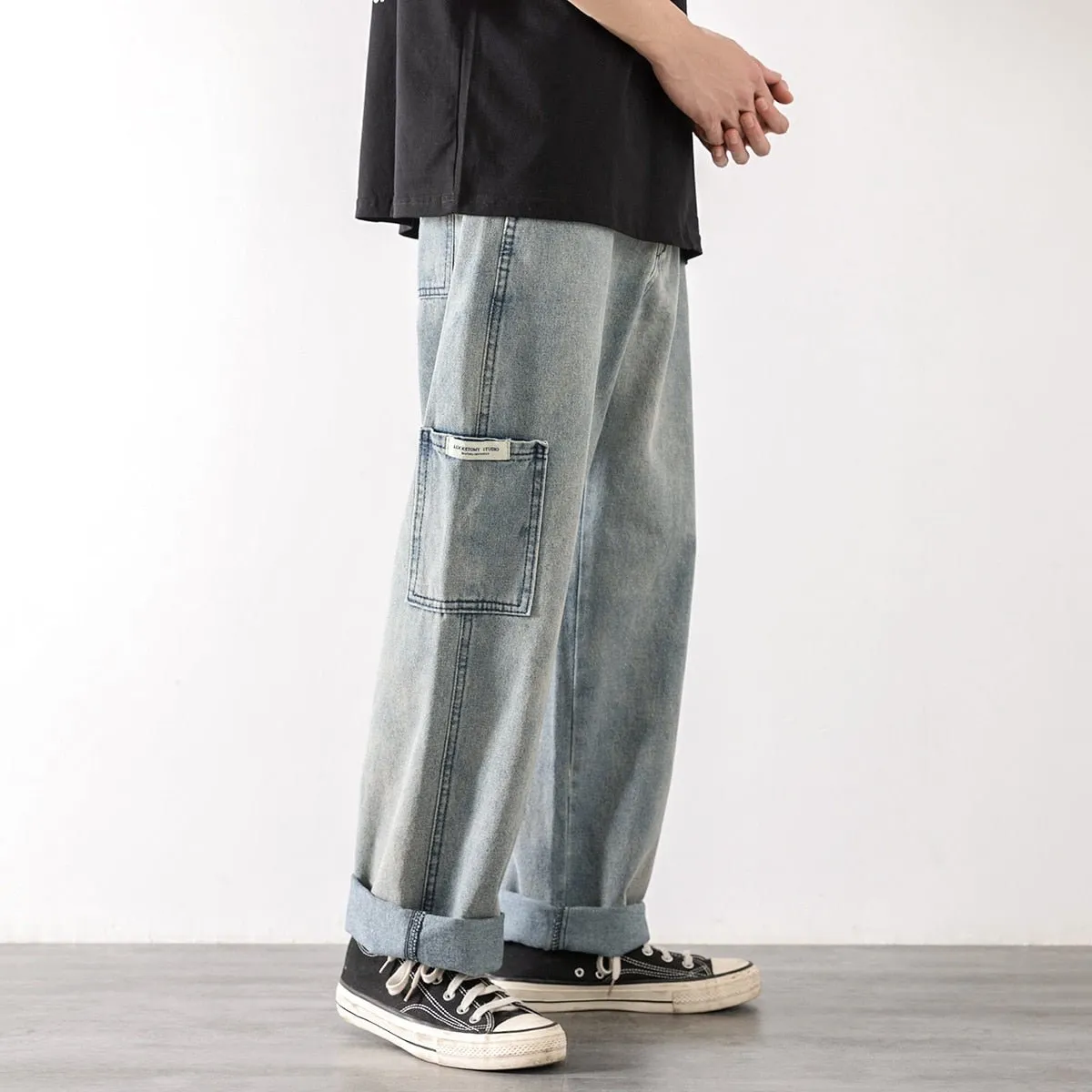 Loose Street Style Straight Cargo Pants