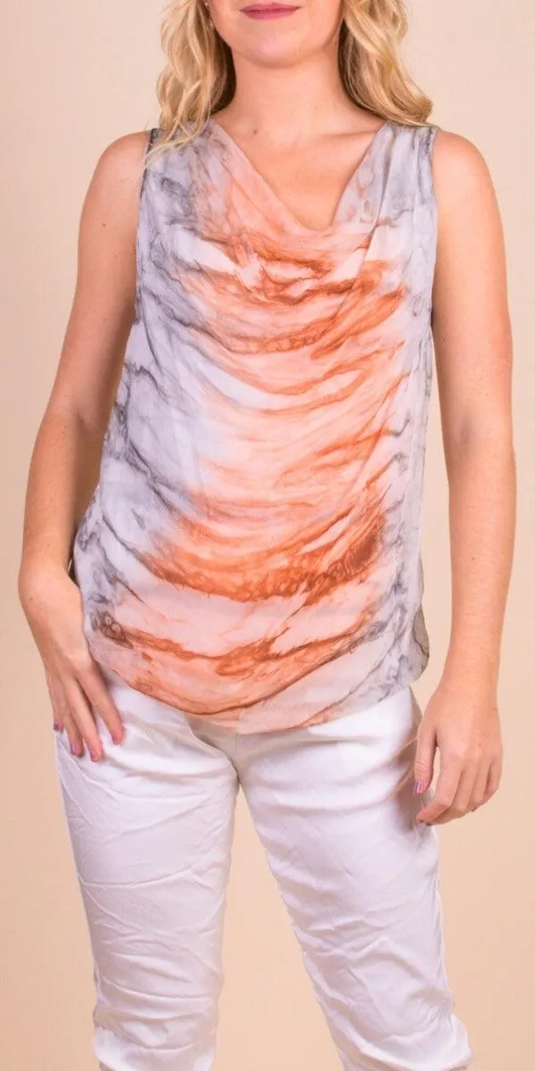 Maggia Tie-Dye Silk Tank