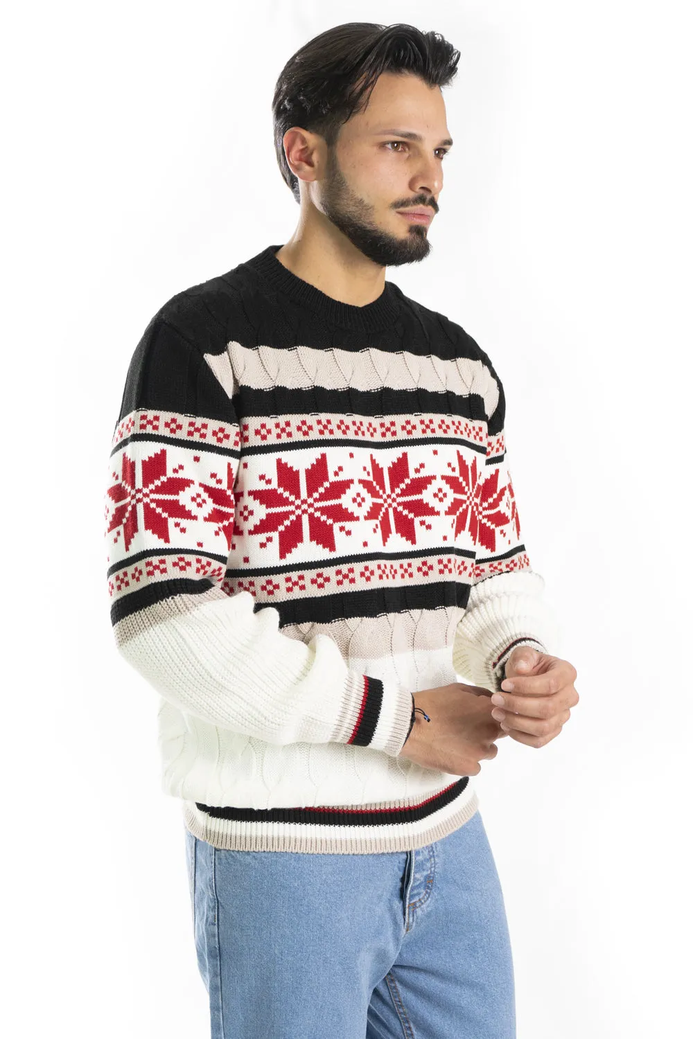 Maglione Uomo Fiocchi Di Neve ''Christmas Time'' Art. MG130