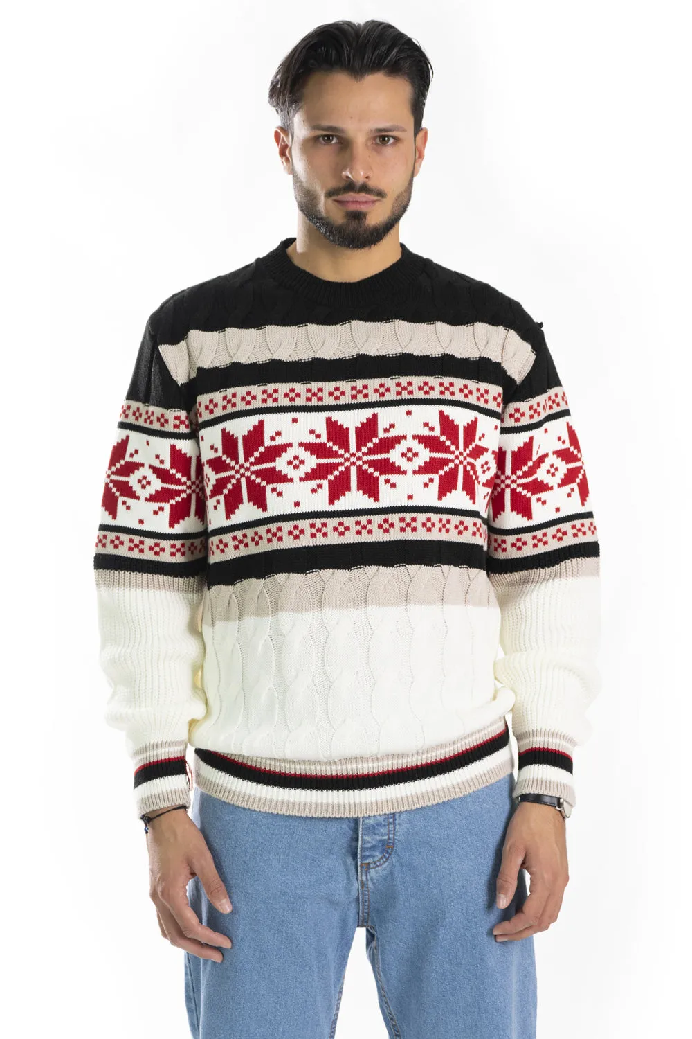 Maglione Uomo Fiocchi Di Neve ''Christmas Time'' Art. MG130