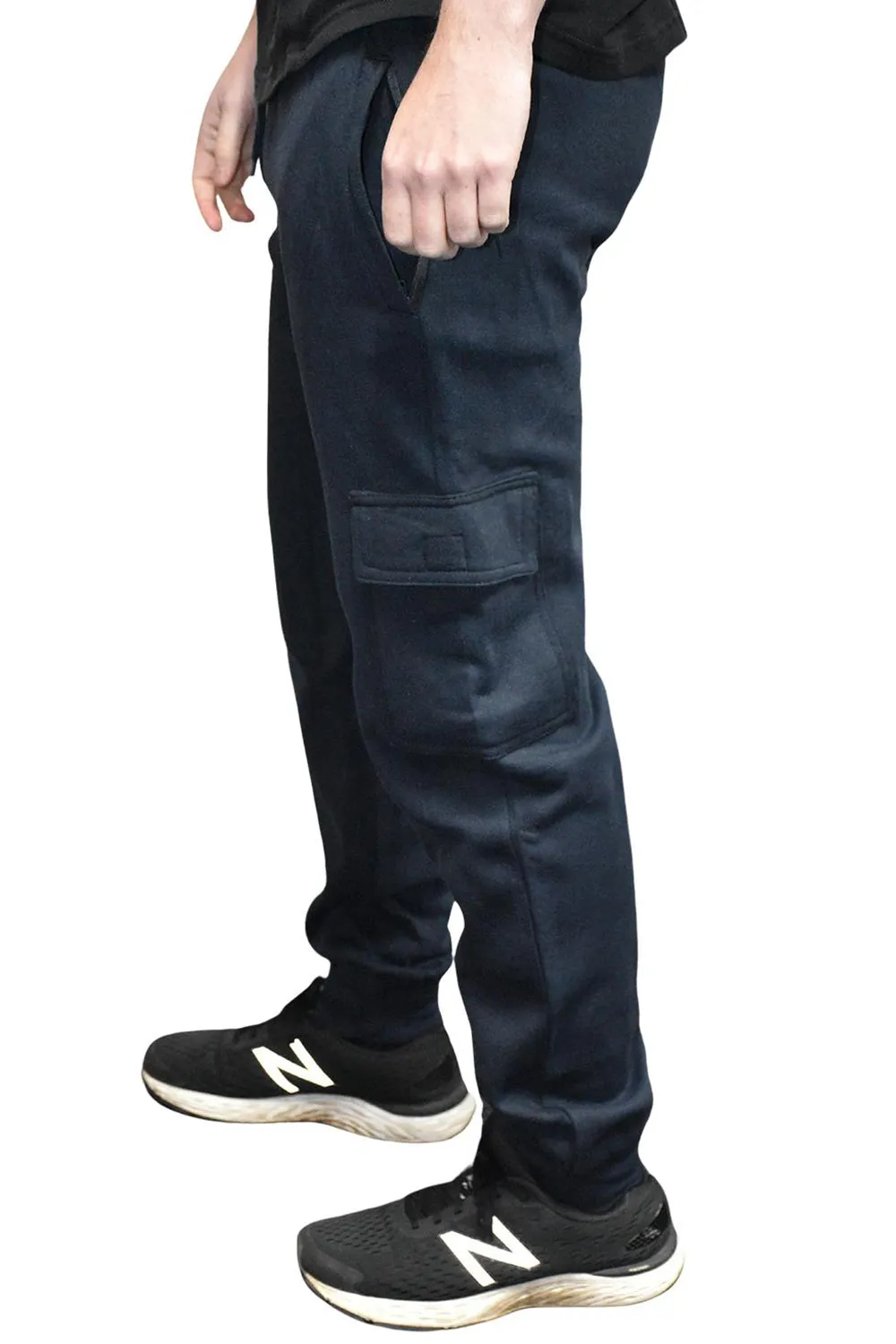 Mens Cargo Bottom Fleece Combat Trouser