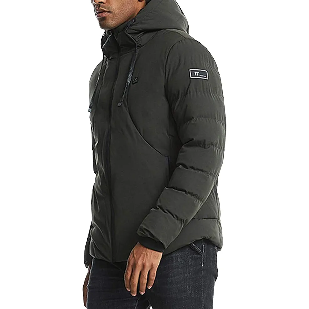 Men's Heated Hooded Winter Down Jacket